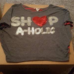 Girls "Shop-a-holic" shirt